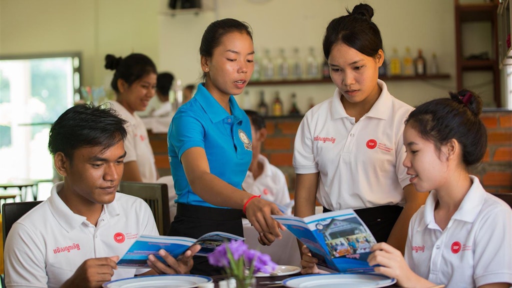 Food and Beverage Training Class in Siem Reap, Cambodia.